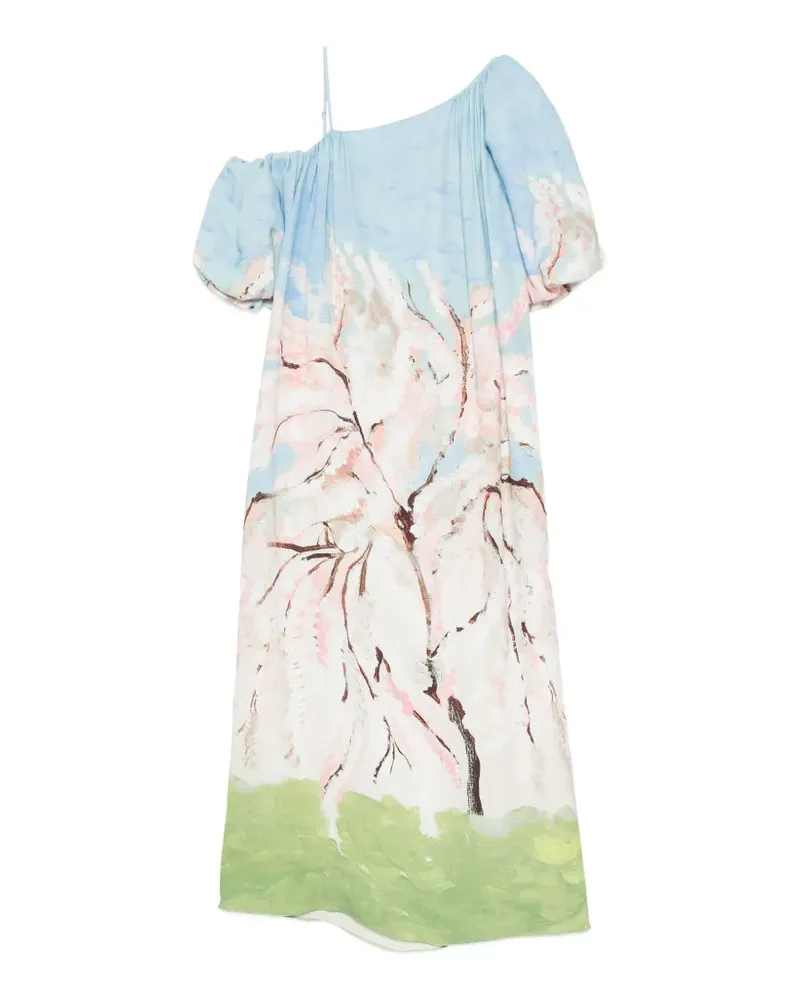 Stine Goya Maxikleid mit Kirschblüten-Print - Weiß Weiß