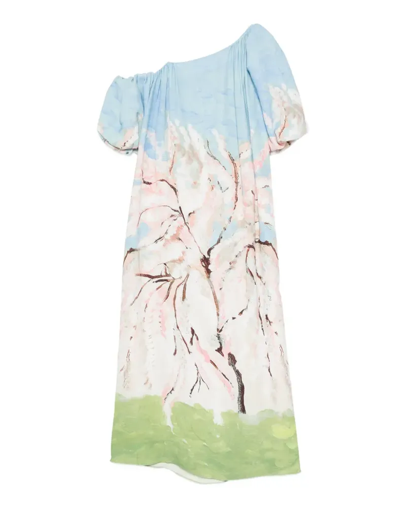 Stine Goya cherry-blossom-print maxi dress - Weiß Weiß