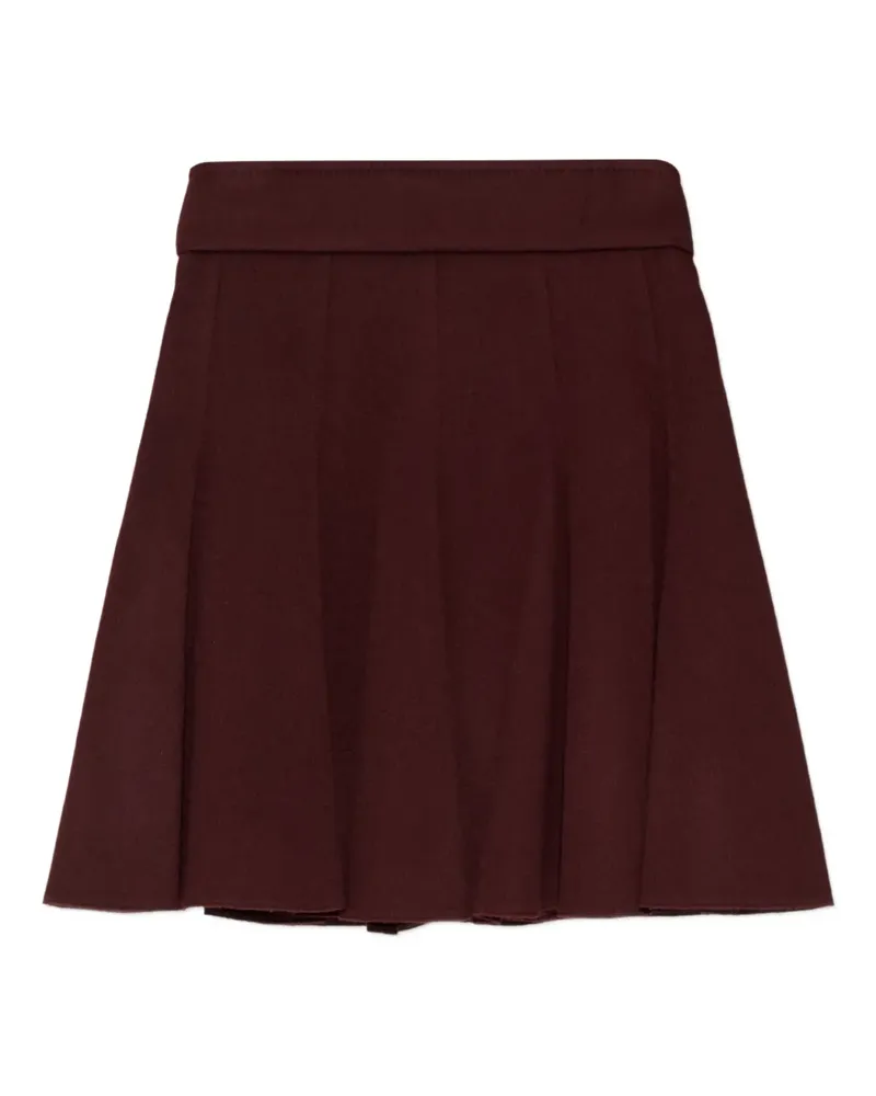 Max Mara Brava Minirock mit Falten - Rot Rot