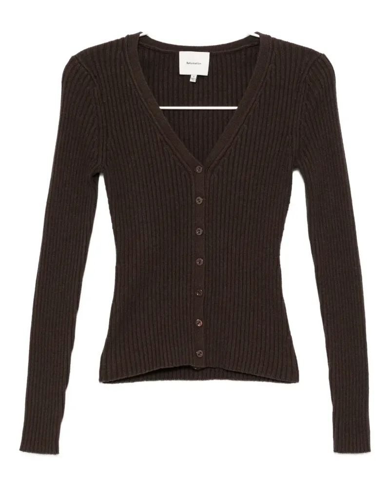 Reformation Fia Cardigan - Braun Braun
