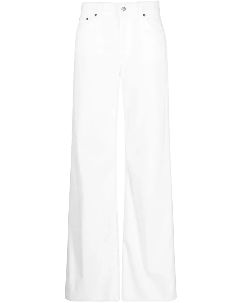 Dondup Schlagjeans mit hohem Bund - Weiß Weiß