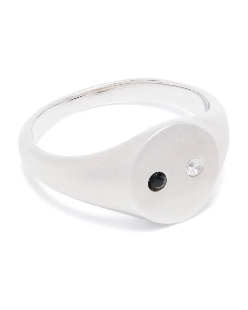 DARKAI 18kt weißvergoldeter Chevalier Ring - Silber Silber