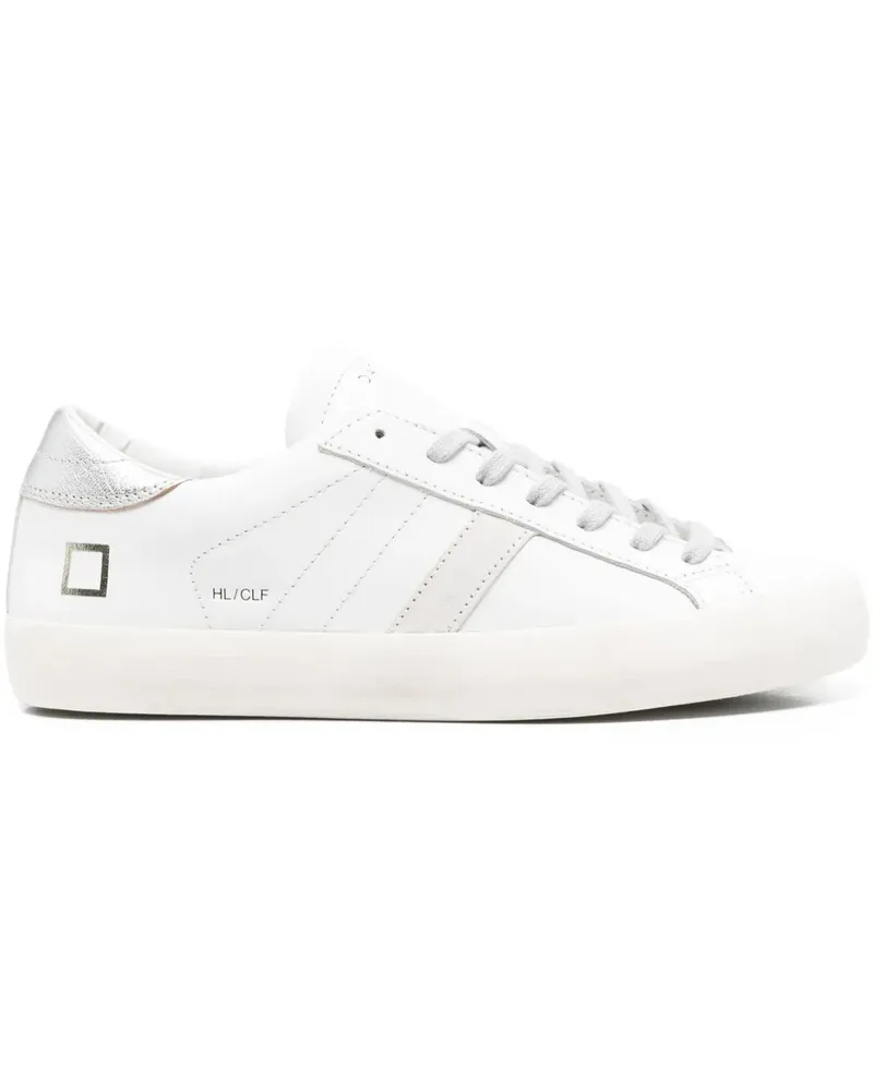 D.A.T.E. Sneakers mit Kontrasteinsätzen - Weiß Weiß