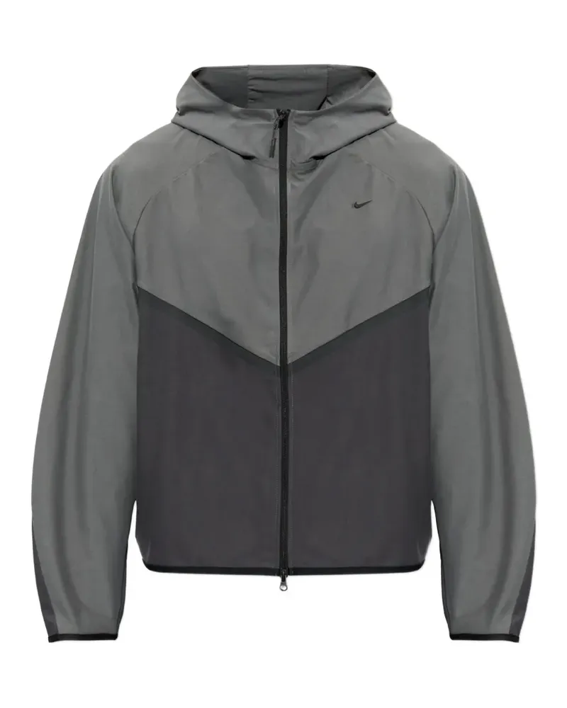 Nike Tech embroidered-logo hooded jacket - Grau Grau