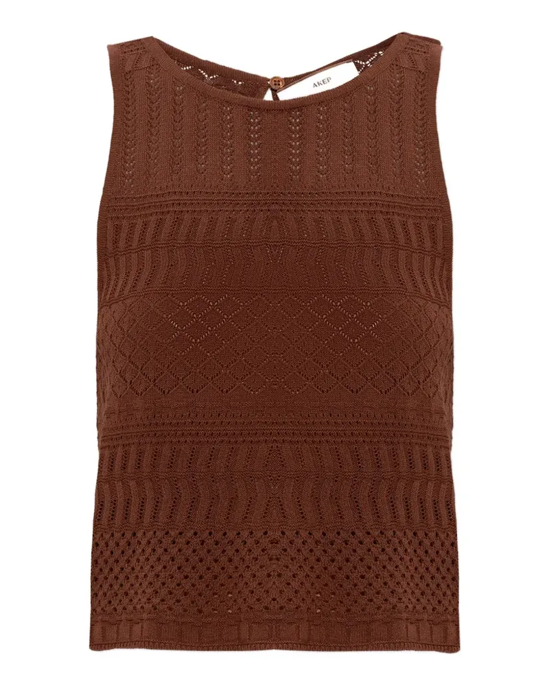 AKEP open-knit sleeveless top - Braun Braun