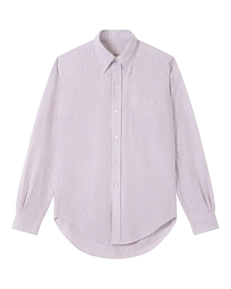 Fortela striped button shirt - Weiß Weiß