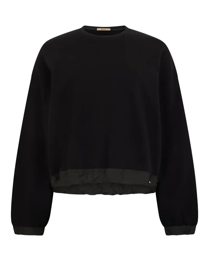 Herno long-sleeve cropped sweatshirt - Schwarz Schwarz