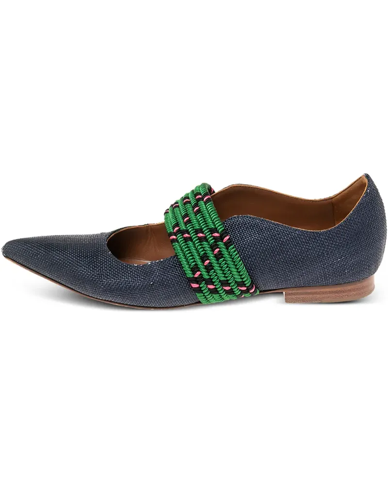 Malone Souliers Pre-owned Ballerinas mit geflochtenem Riemen - Blau Blau