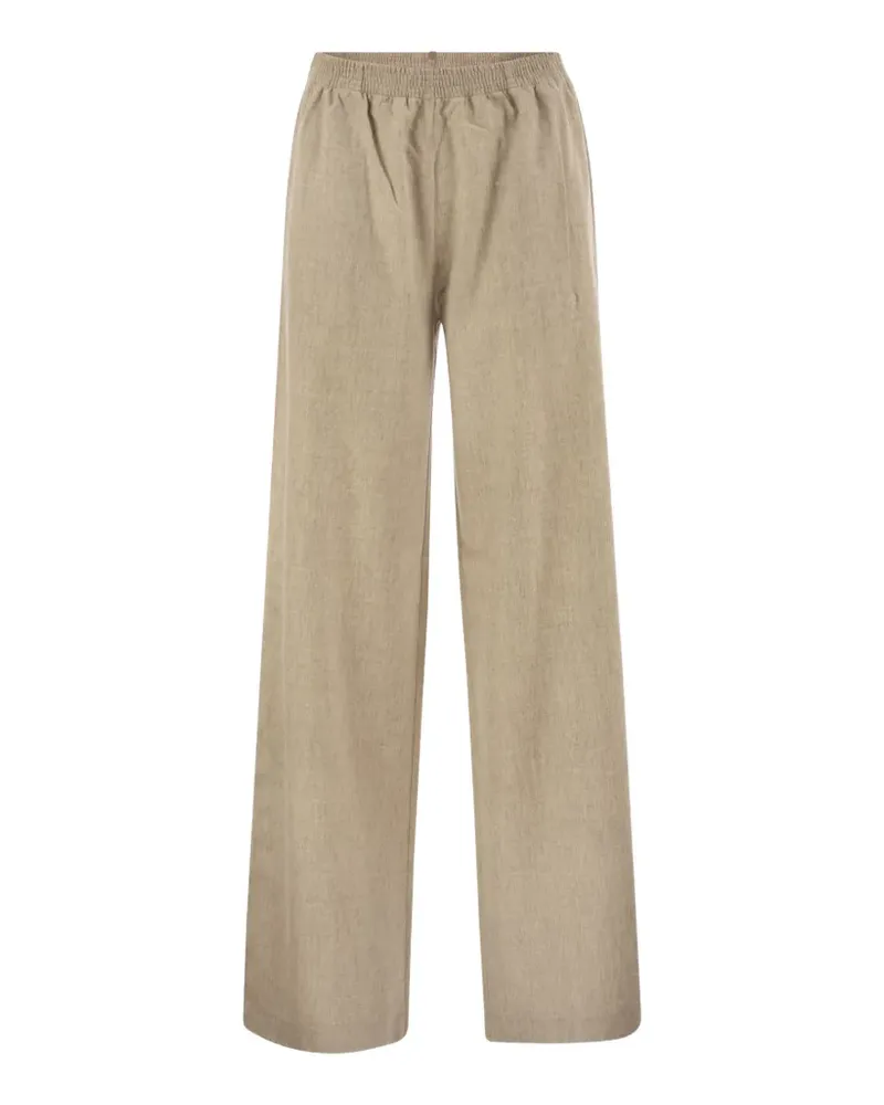 Fabiana Filippi Flanellhose mit verzierter Schlaufe - Nude Nude