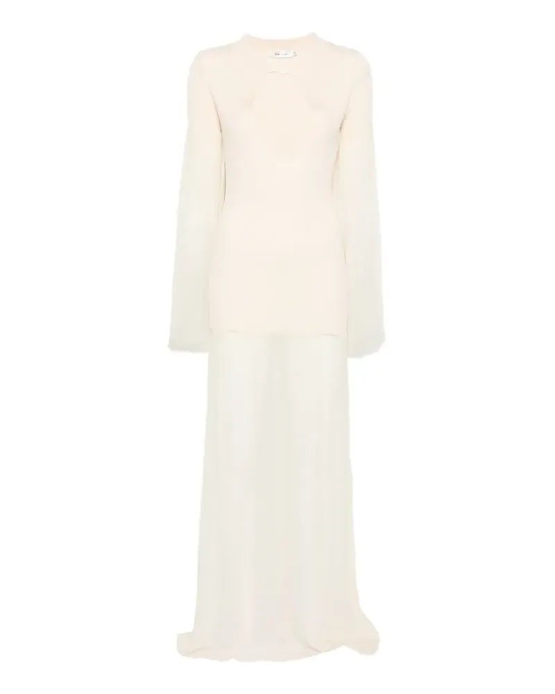 Aya Muse Calla cutout-detail maxi dress - Nude Nude