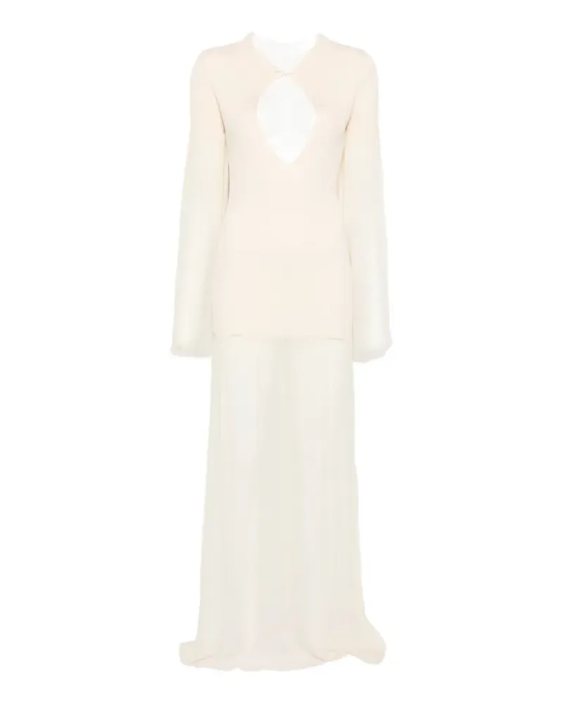 Aya Muse Calla cutout-detail maxi dress - Nude Nude