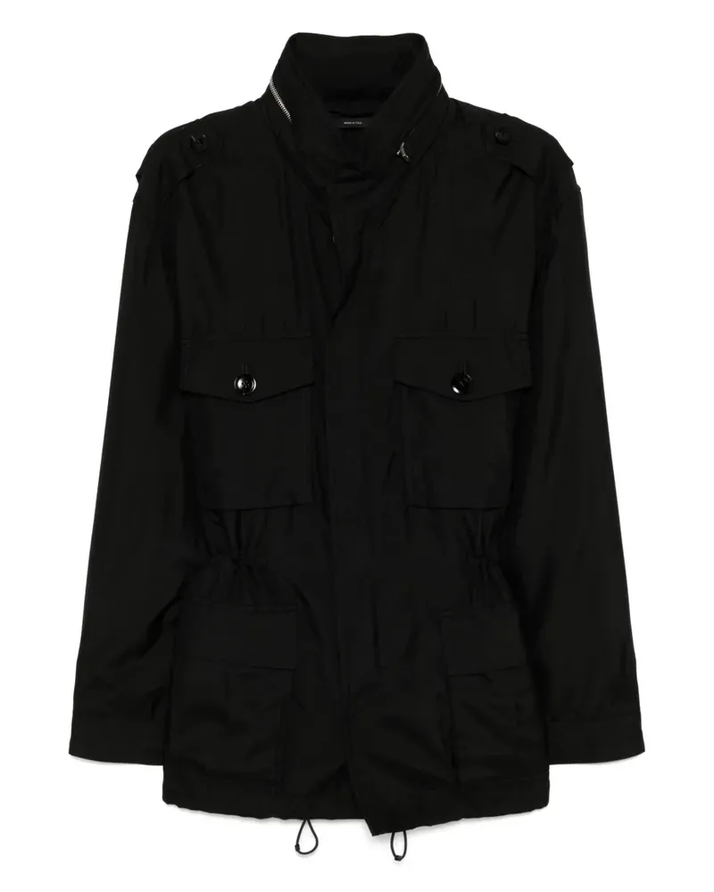 Tom Ford Military-Jacke mit Reißverschluss - Schwarz Schwarz