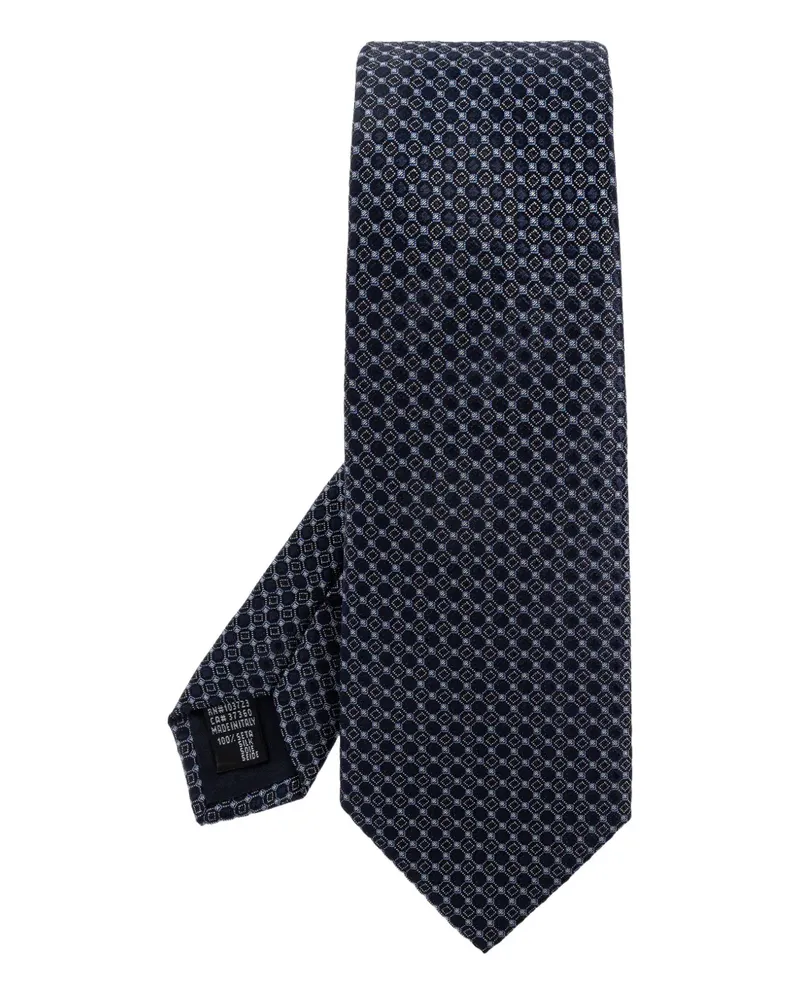 Giorgio Armani Krawatte mit geometrischem Print - Blau Blau