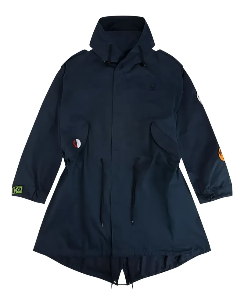 Raf Simons Patched cotton parka - Blau Blau