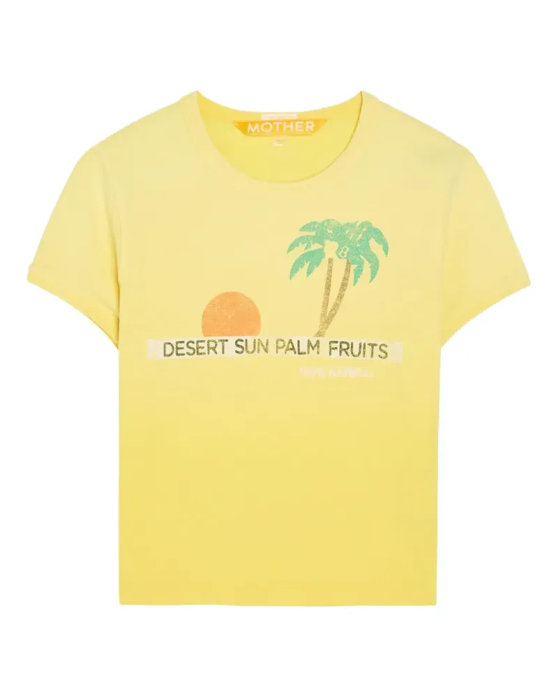 Mother Itty Bitty Ringer graphic-print T-shirt - Gelb Gelb