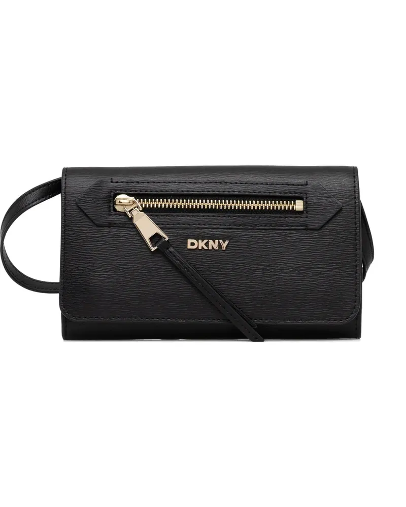 DKNY Umhängetasche mit Reißverschlusstasche - Schwarz Schwarz