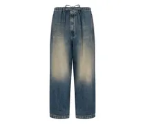 Jeans mit Kordelzug - Blau