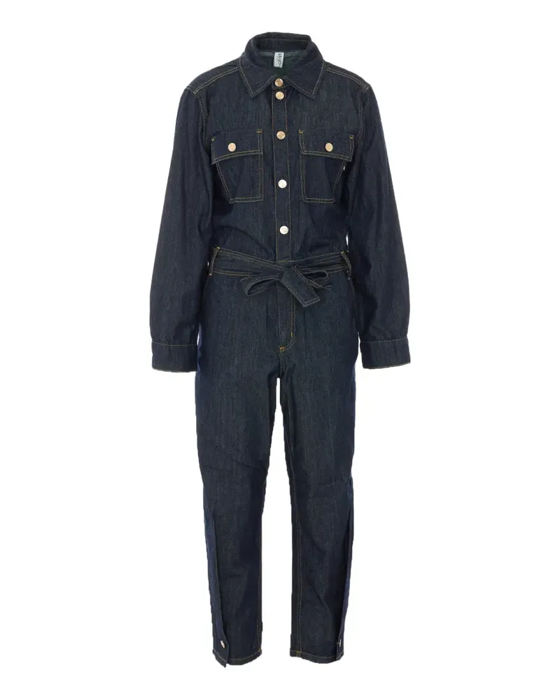 Liu Jo belted button-front jumpsuit - Blau Blau