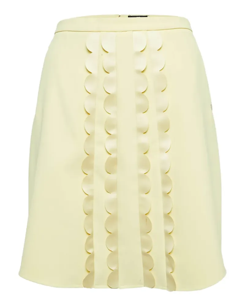 Elisabetta Franchi Rock mit gewelltem Einsatz - Gelb Gelb