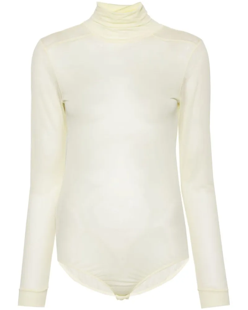 Maison Margiela Transparenter Body mit Ziernähten - Gelb Gelb