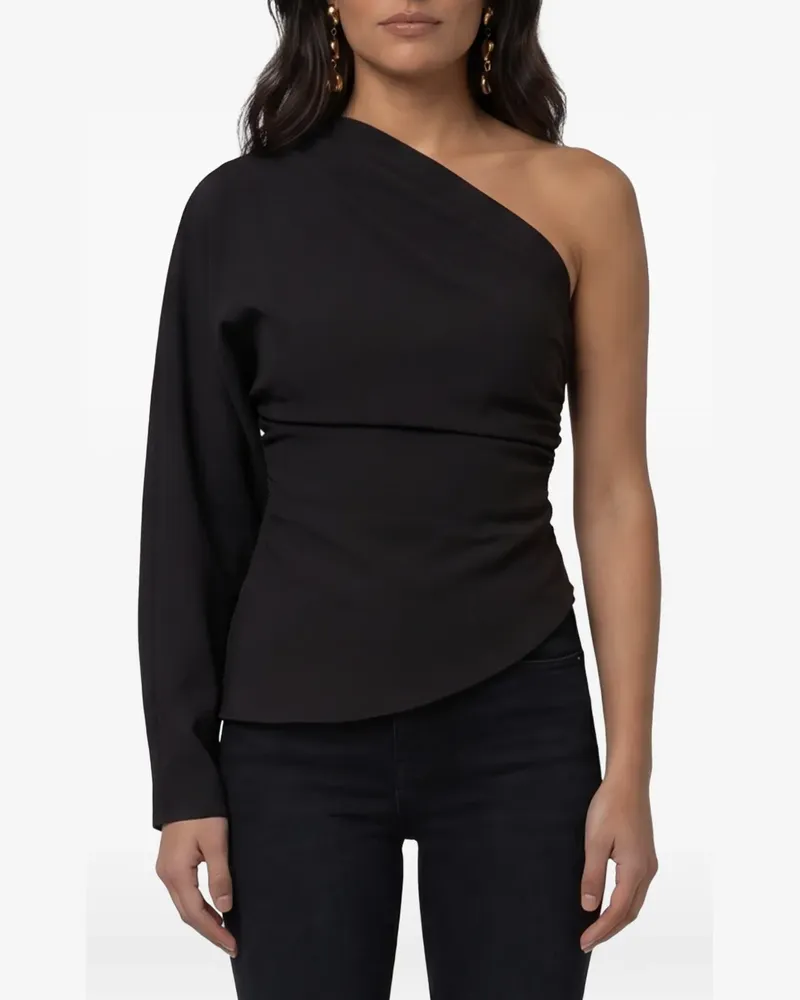Federica Tosi one-shoulder draped blouse - Schwarz Schwarz