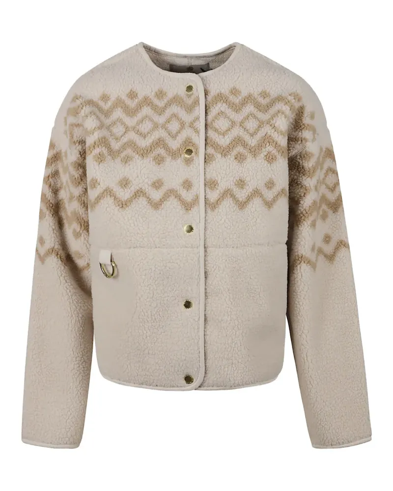 Barbour Ferrisdale Fair Isle Fleecejacke - Nude Nude