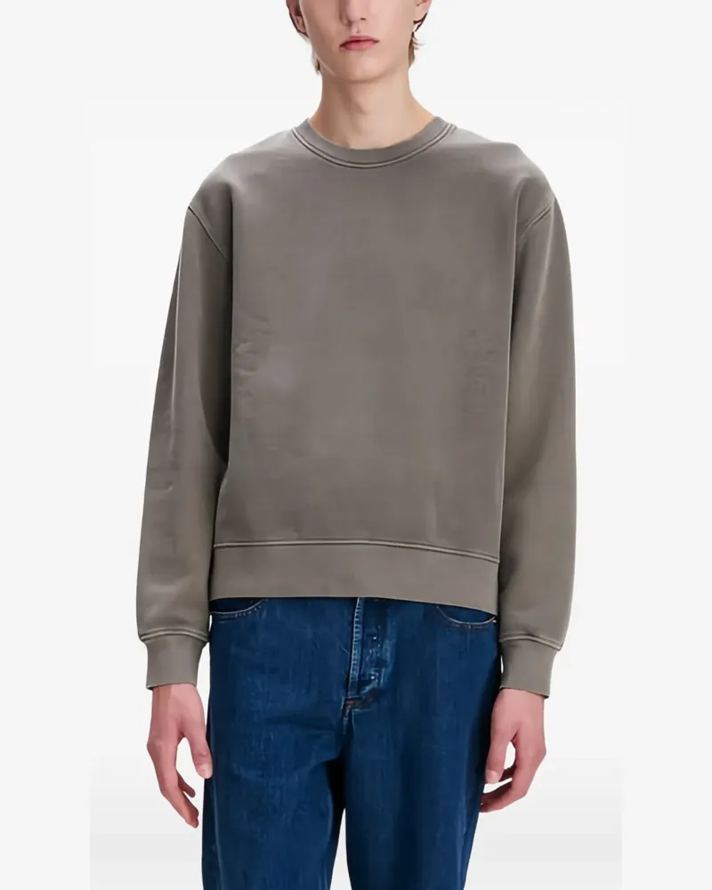 A.P.C. logo-print boxy sweater - Grau Grau