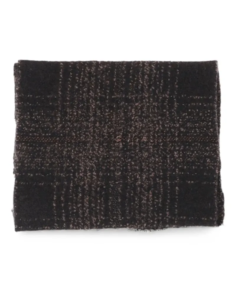 Faliero Sarti check-pattern scarf - Schwarz Schwarz