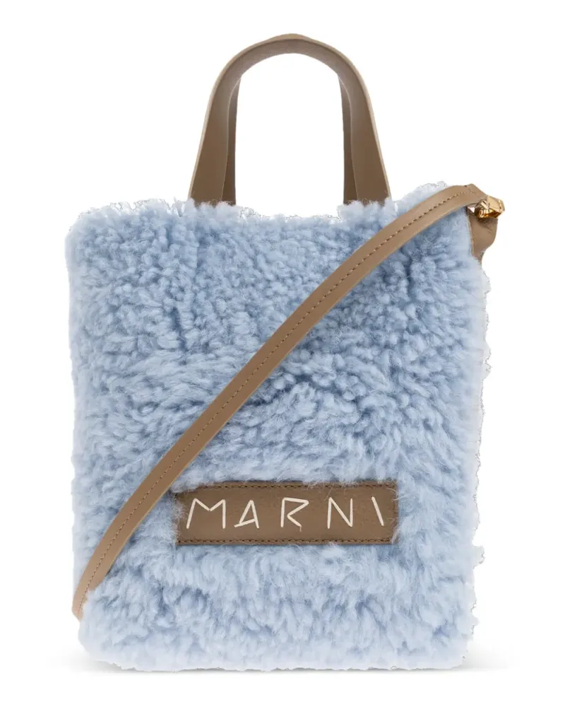Marni Tote Bag aus Leder - Blau Blau