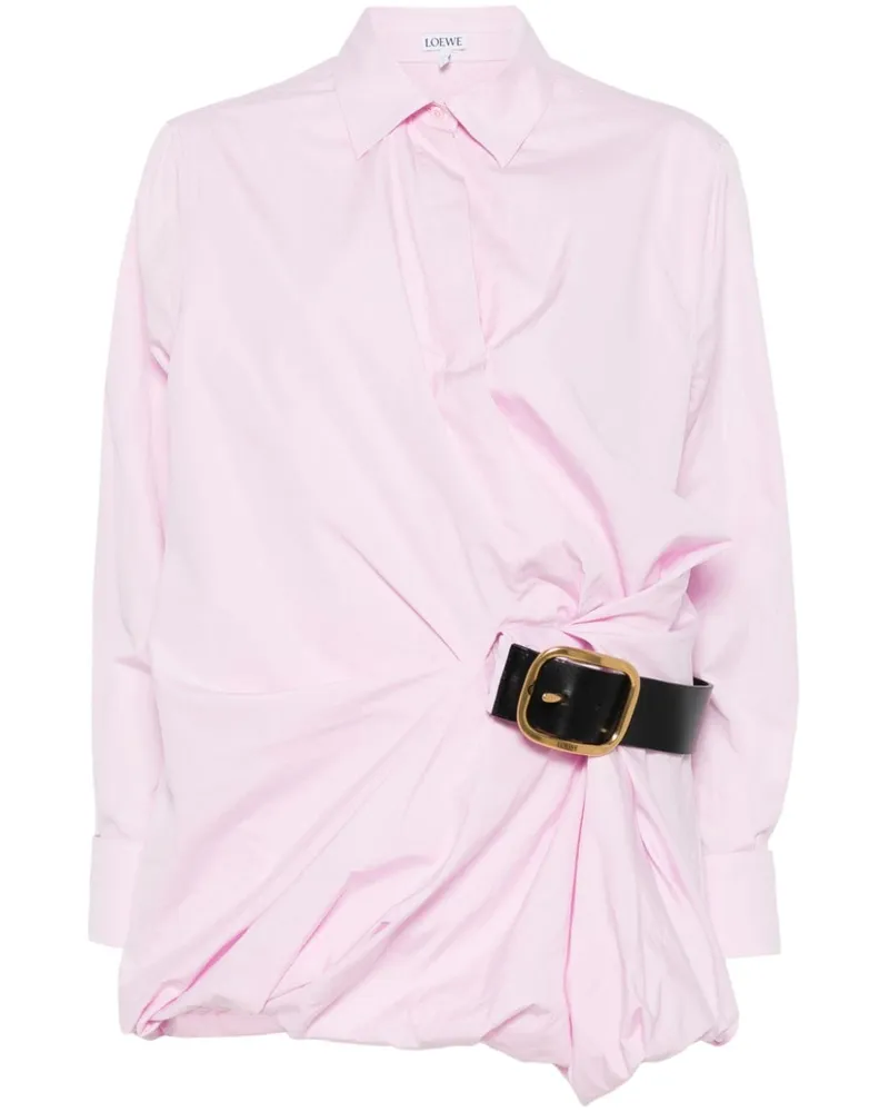 Loewe Gerafftes Hemd mit Gürtel - Rosa Rosa