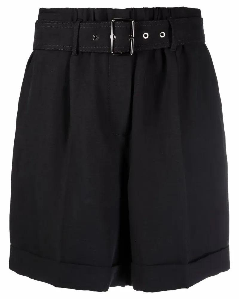 Woolrich Ausgestellte Shorts mit Gürtel - Schwarz Schwarz