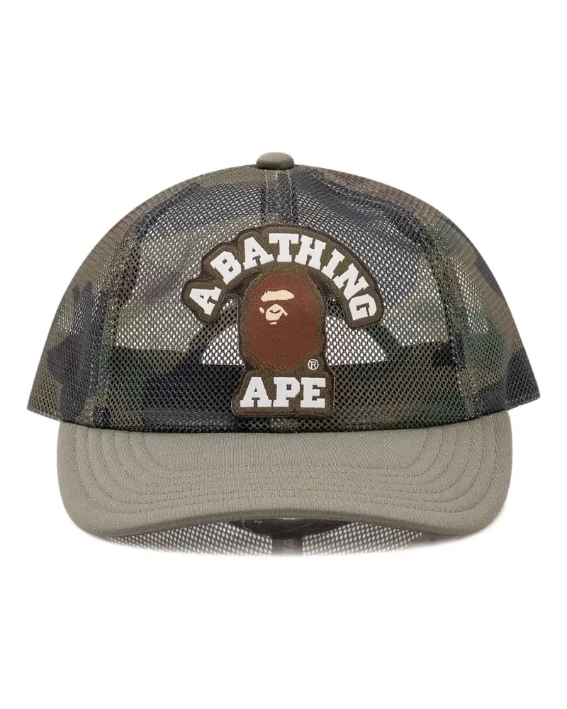 BAPE 1st Camo College Trucker-Baseballkappe aus Mesh - Grün Grün