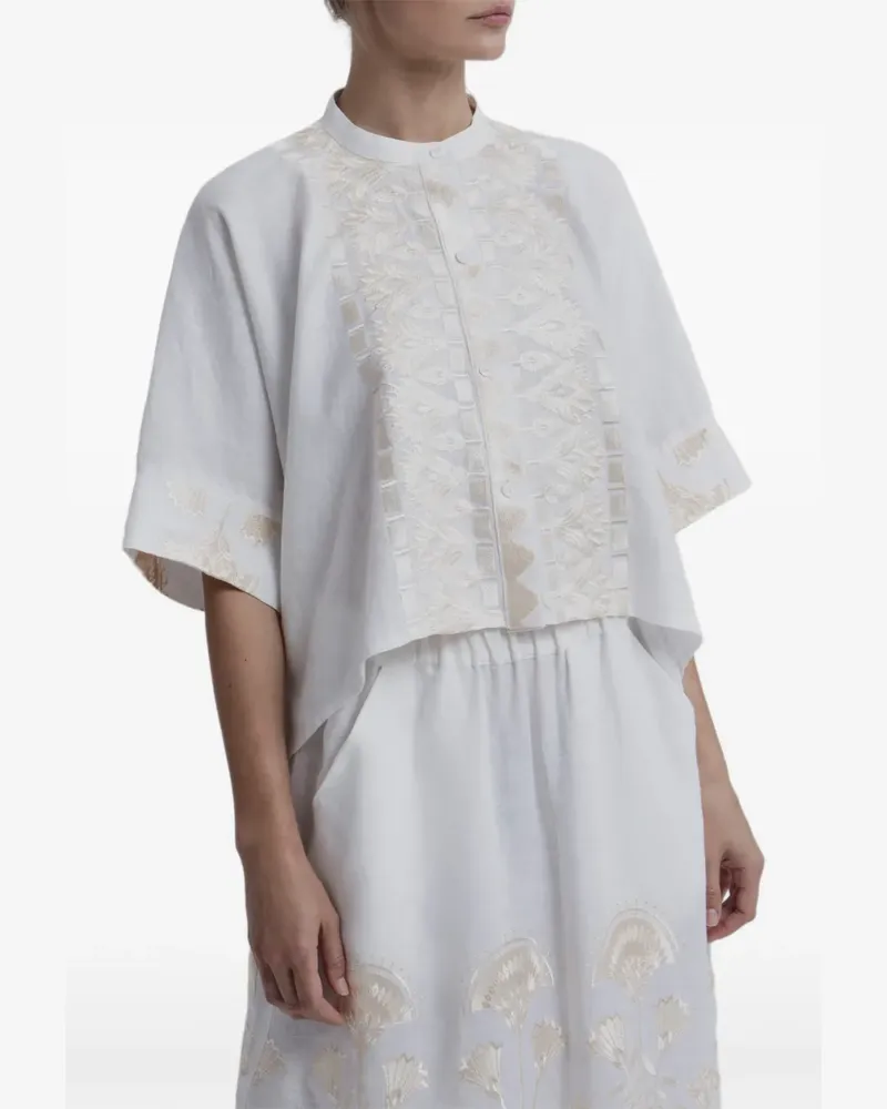 Greek Archaic Kori short-sleeve shirt - Weiß Weiß