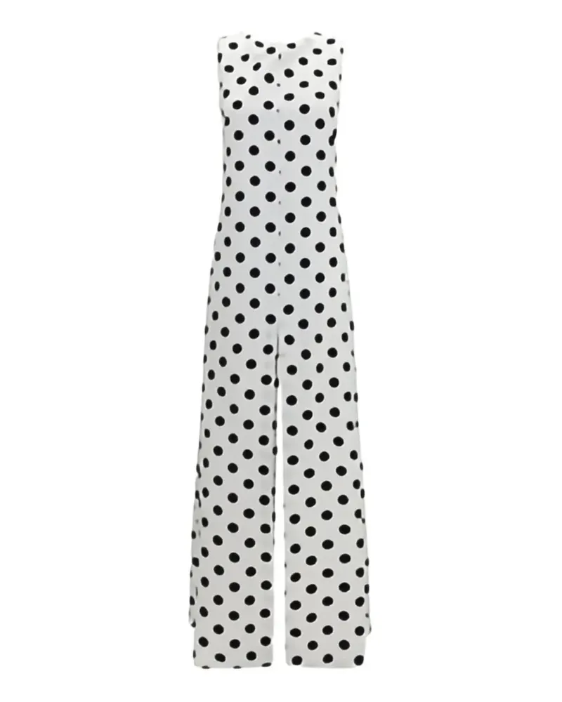 Sa Su Phi Tuxedo polka-dot maxi dress - Weiß Weiß