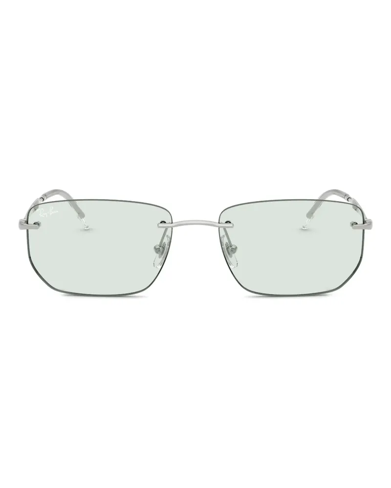 Ray Ban Rahmenlose Sonnenbrille mit eckigen Gläsern - Silber Silber