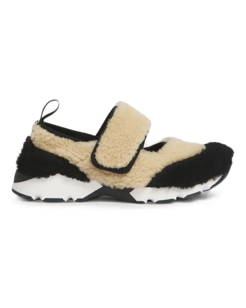 Marni Sneakers mit Shearling - Nude Nude