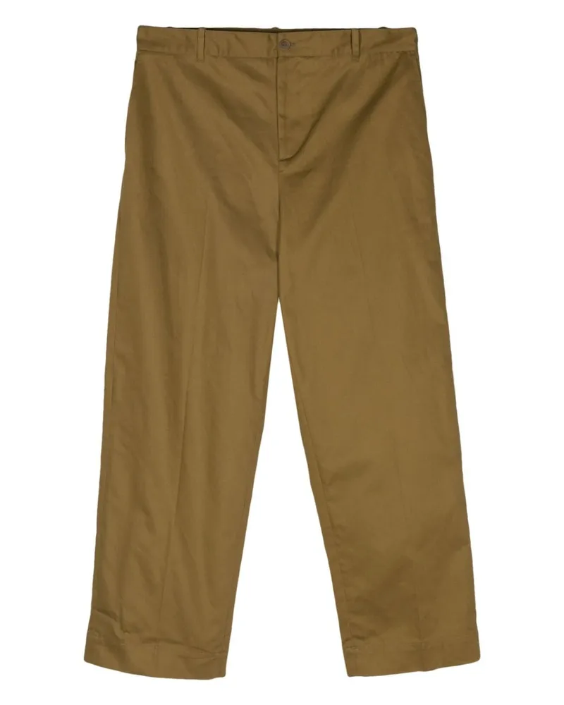 Kitsuné Halbhohe Straight-Leg-Chino - Grün Grün