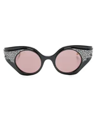 Gucci Cat-Eye-Sonnenbrille mit Kristallen Schwarz