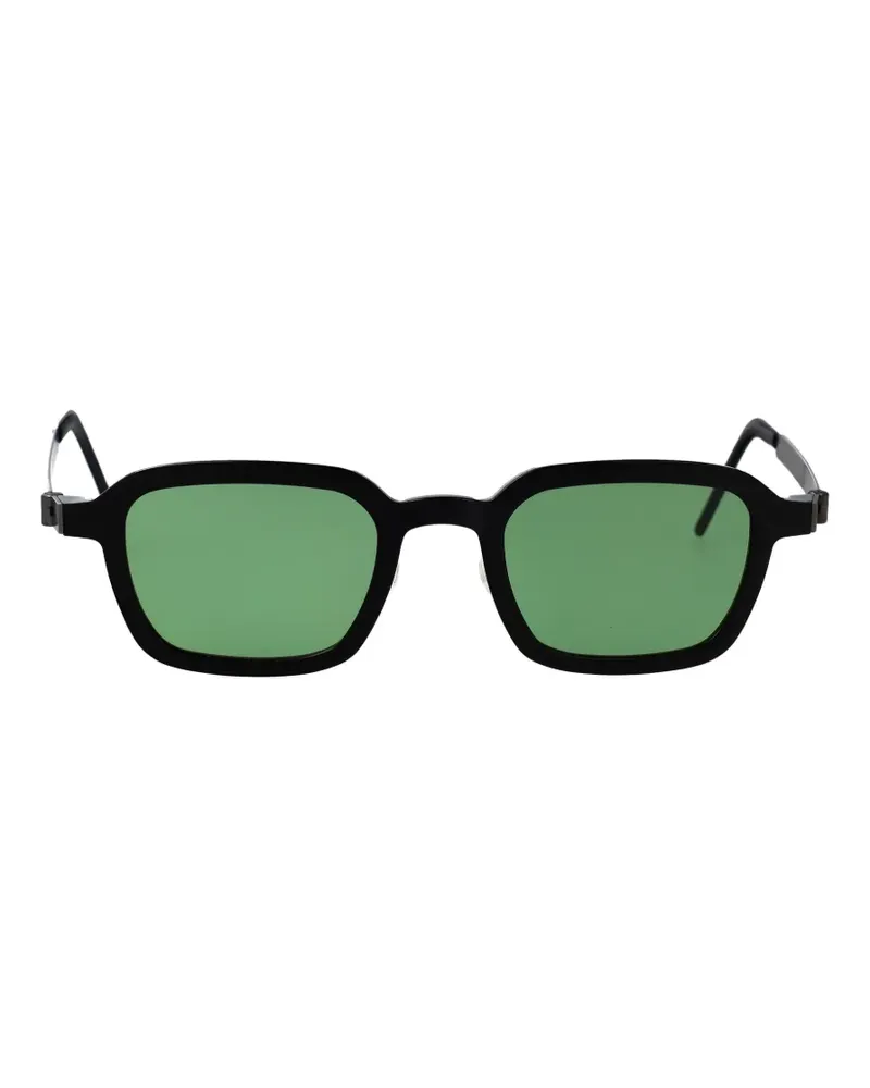 Lindberg rectangle-frame sunglasses - Schwarz Schwarz