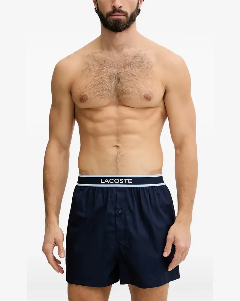 Lacoste logo-waistband boxers (set of three) - Blau Blau