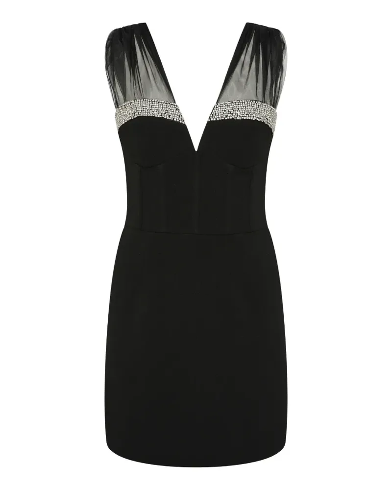 Rebecca Vallance Astros Minikleid mit Perlen - Schwarz Schwarz
