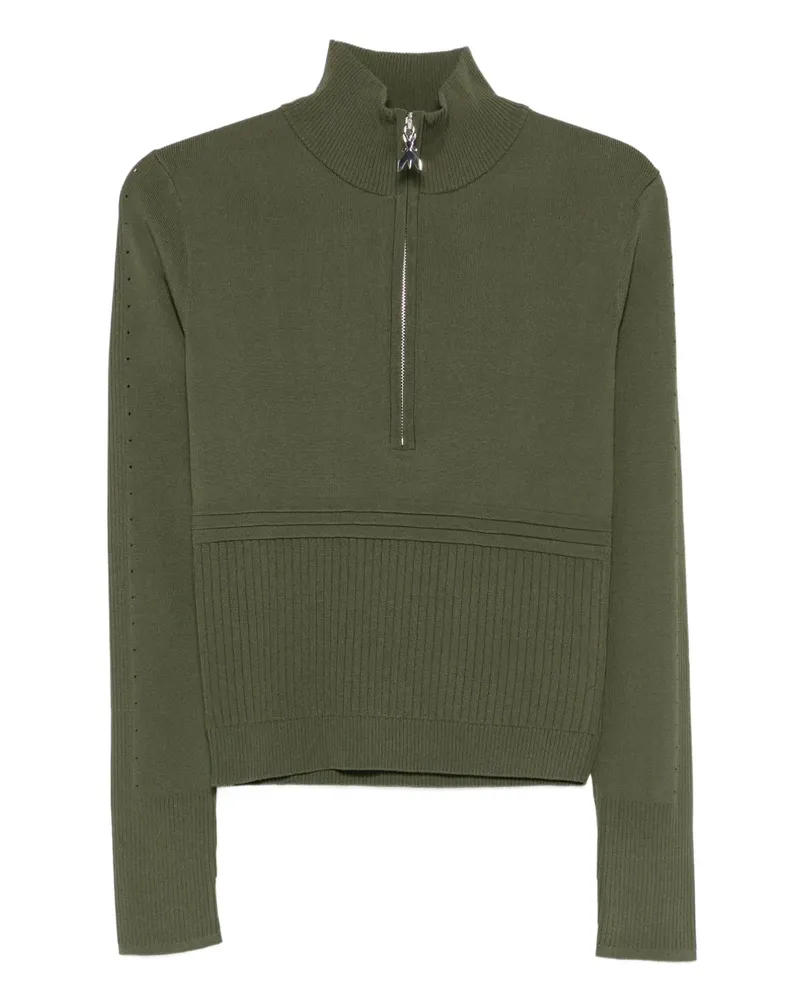 Patrizia Pepe Gerippter Pullover mit Reißverschluss - Grün Grün