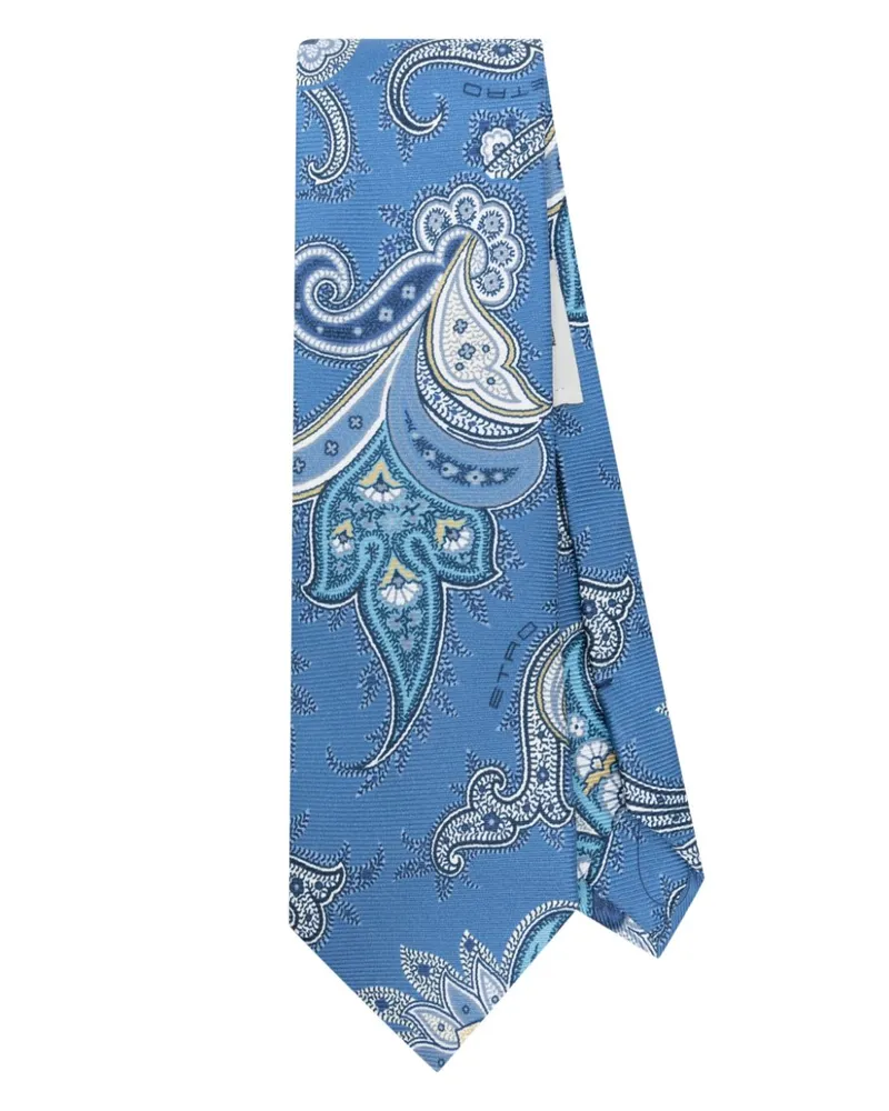 Etro Krawatte mit Paisleymuster - Blau Blau