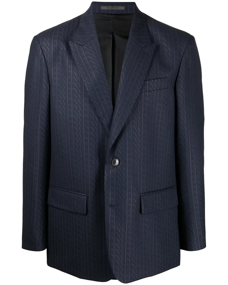 Valentino Garavani Jackett mit VLTN-Print - Blau Blau