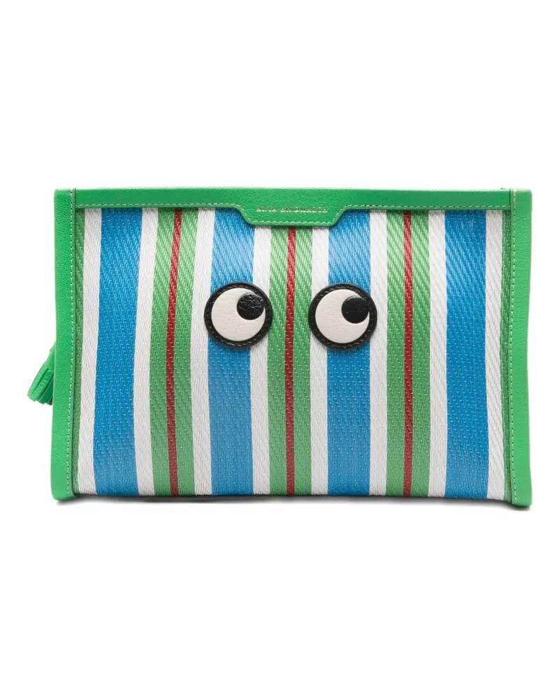 Anya Hindmarch Gestreifte Kosmetiktasche - Grün Grün