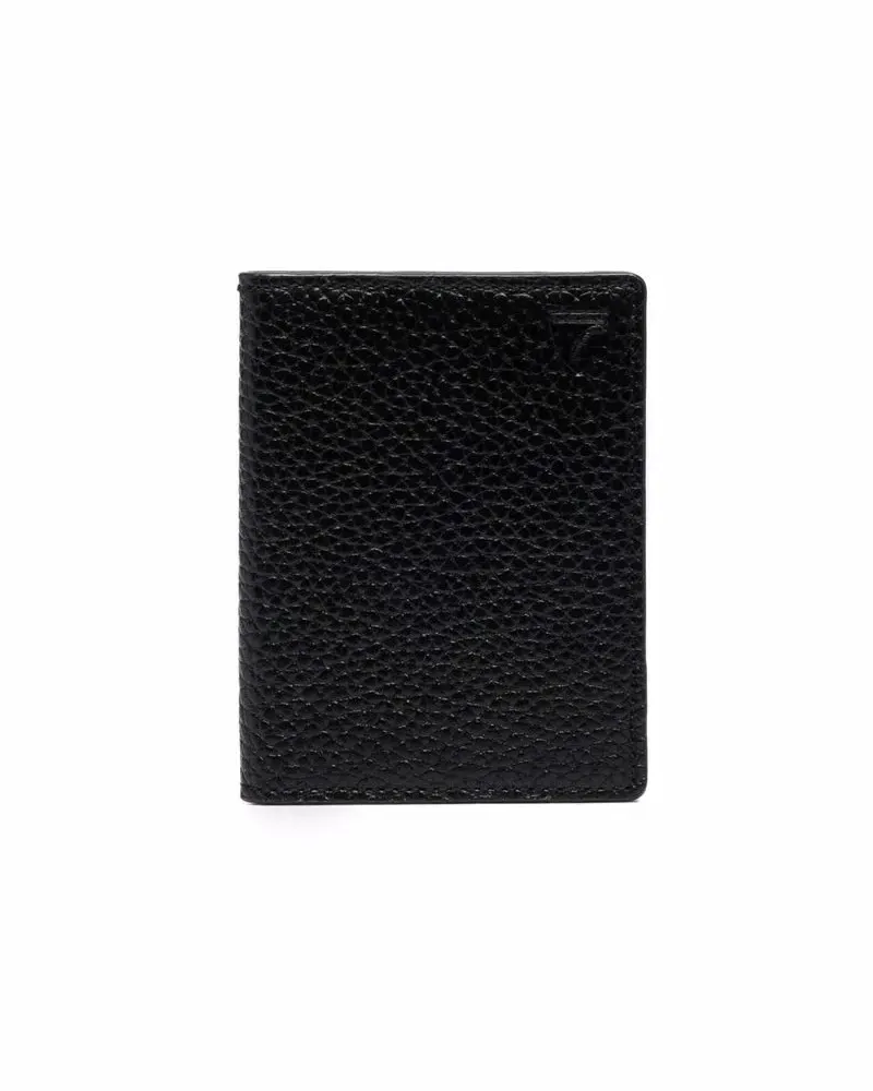 Aspinal of London Portemonnaie aus strukturiertem Leder - Schwarz Schwarz