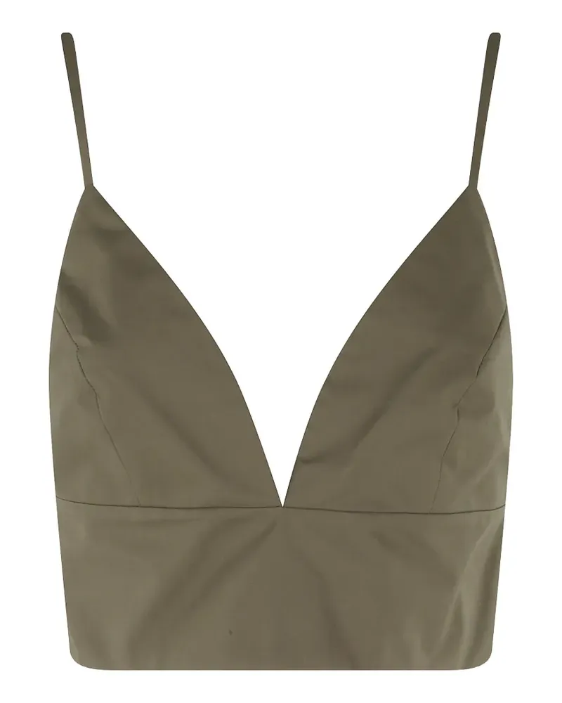 Federica Tosi V-neck cropped top - Grün Grün