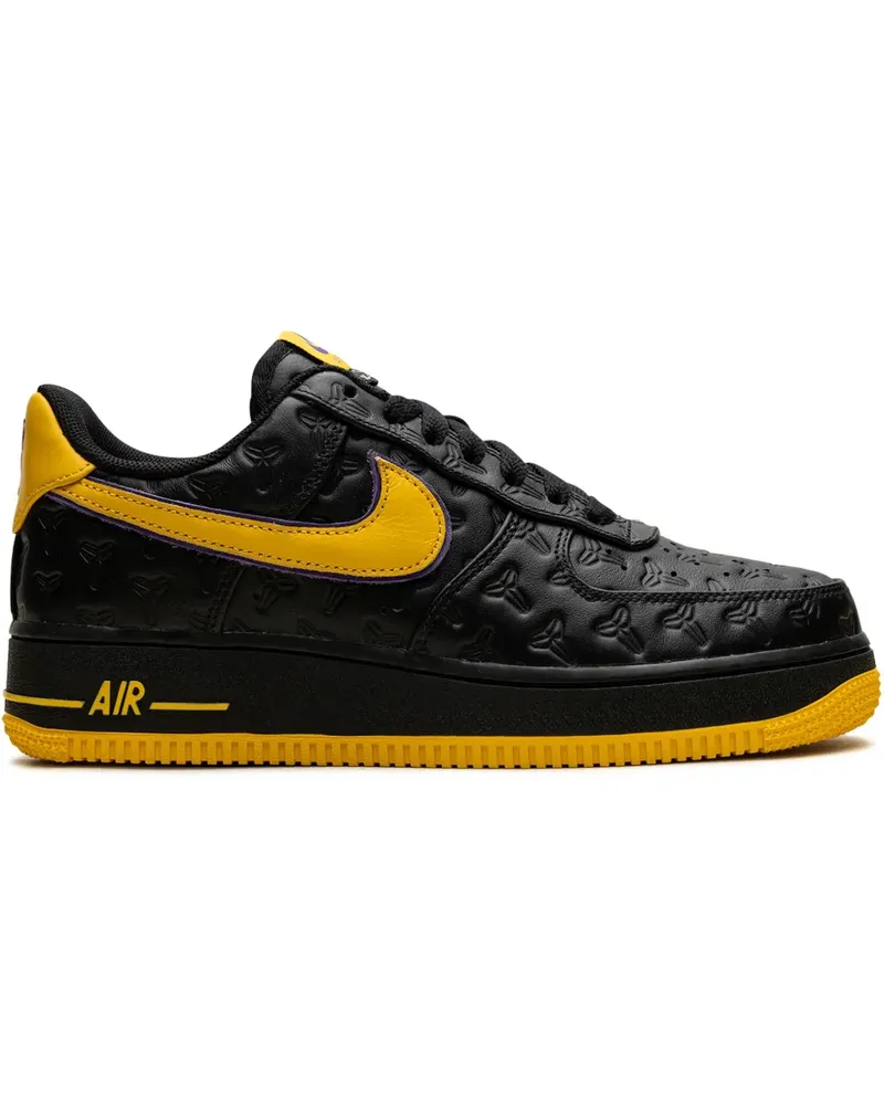 Nike x Kobe Bryant Air Force 1 "Lakers Away - Black/Varsity Maize/Varsity Purple" Sneakers - Schwarz Schwarz