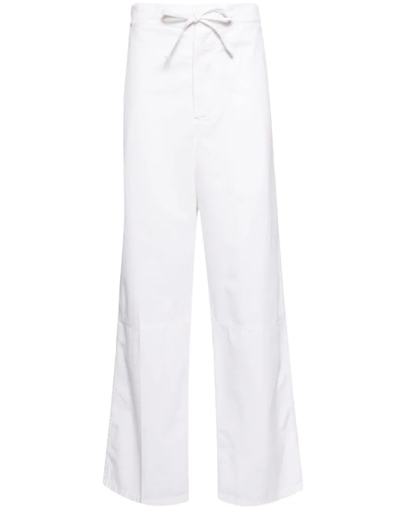 Victoria Beckham Hose mit Kordelzug Weiß