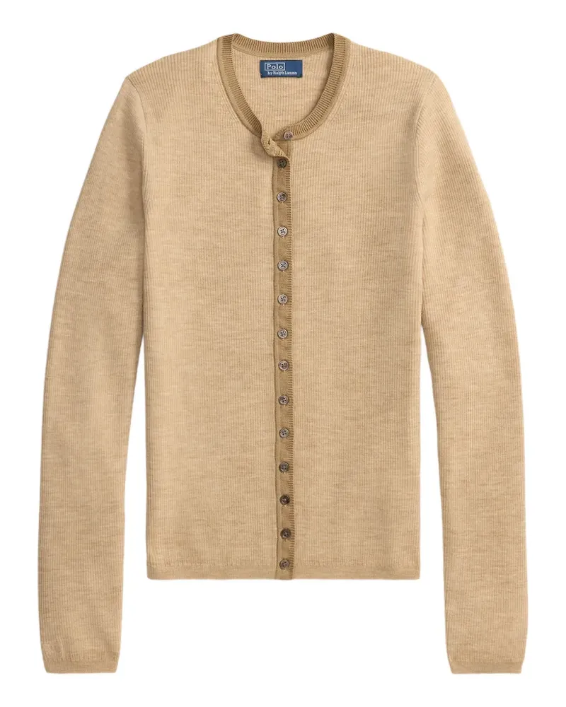 Ralph Lauren Gerippter Cardigan - Nude Nude